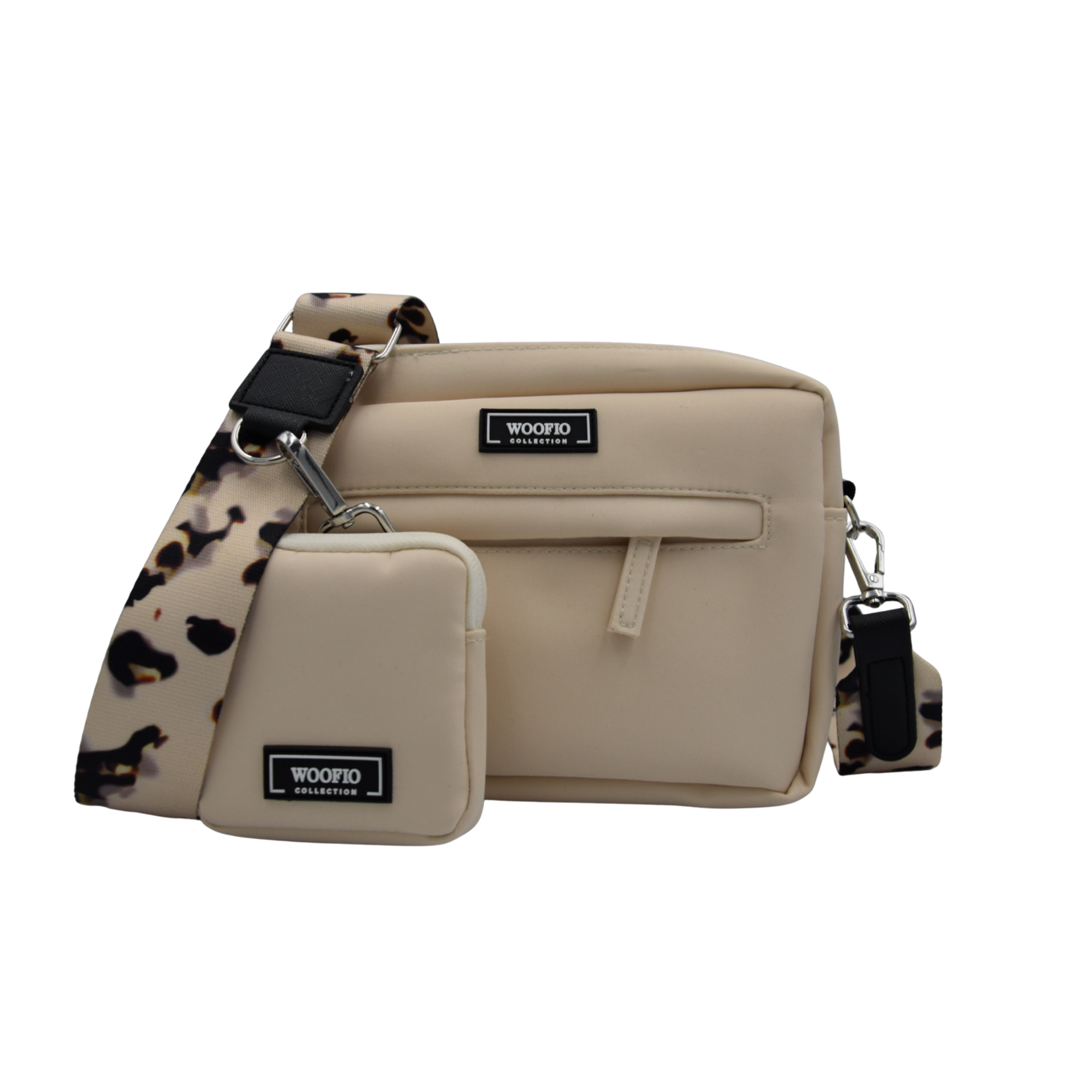 Dog Walking Bag - Beige Print