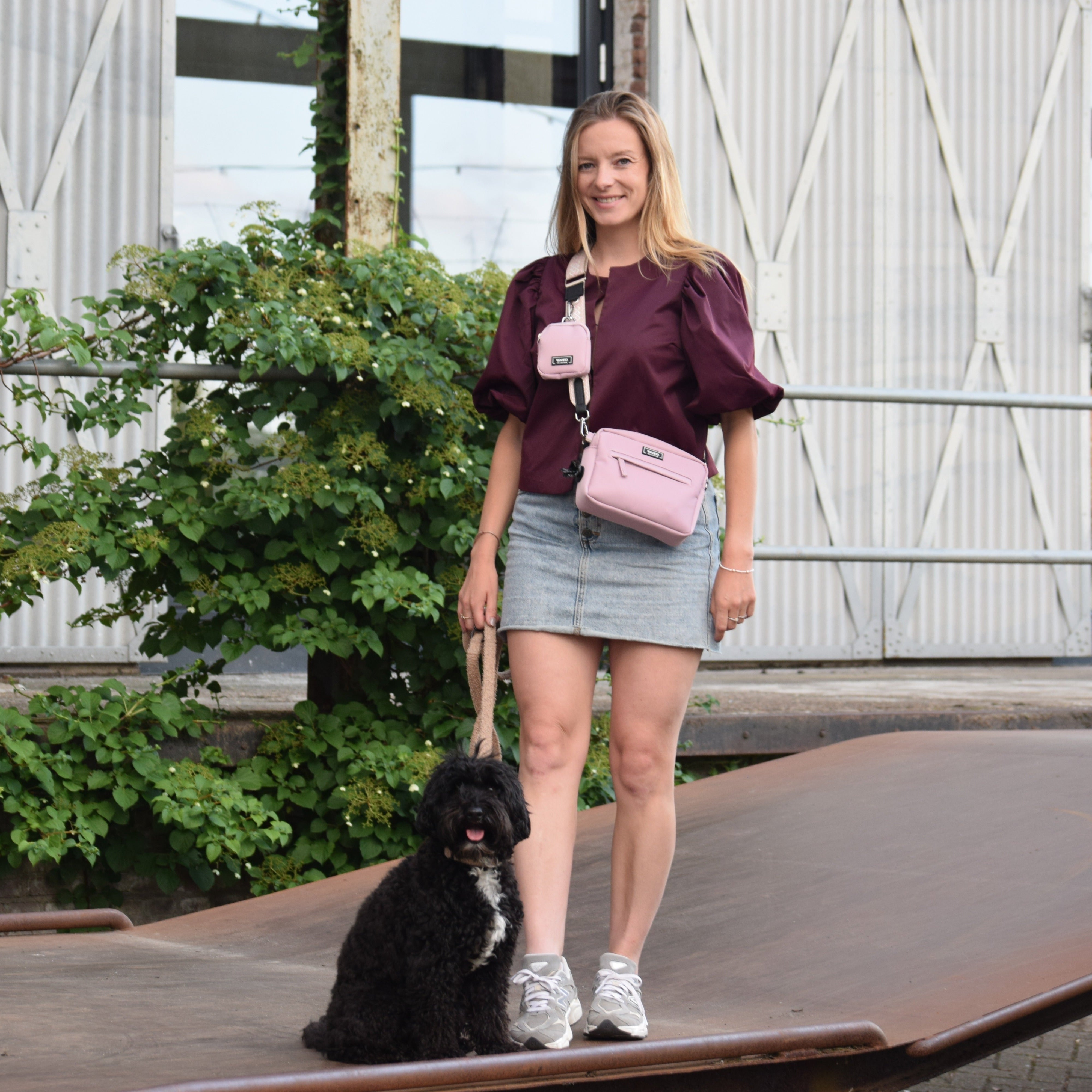Dog Walking Bag - Pink Blossom