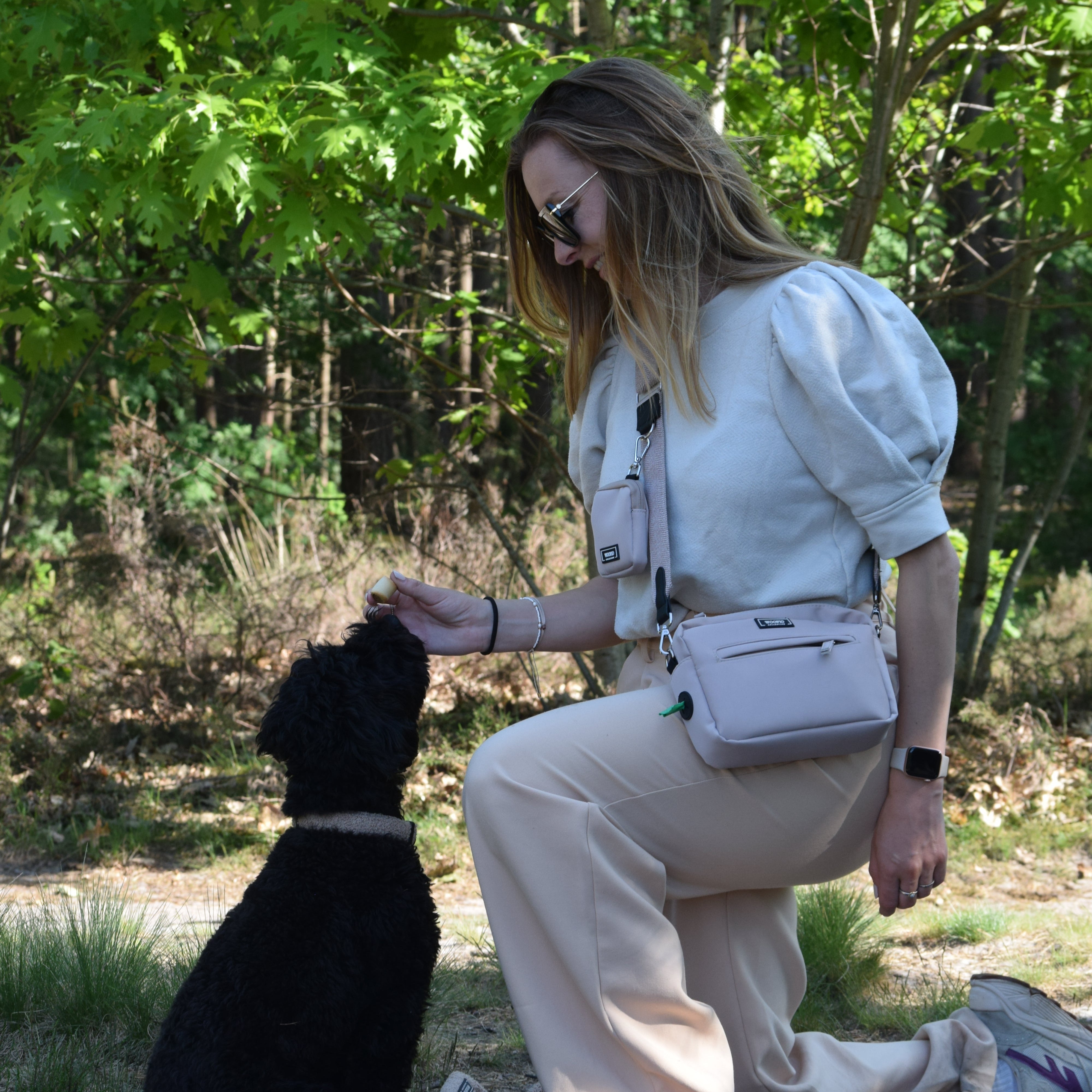 Dog Walking Bag - Mocha Classy