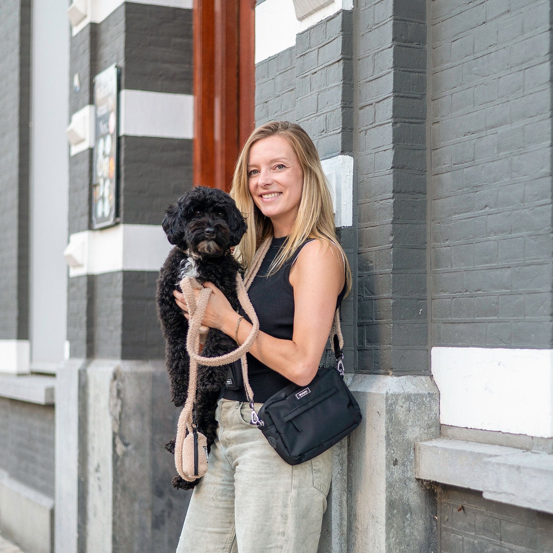 Dog Walking Bag - Black Teddy & Set Teddy