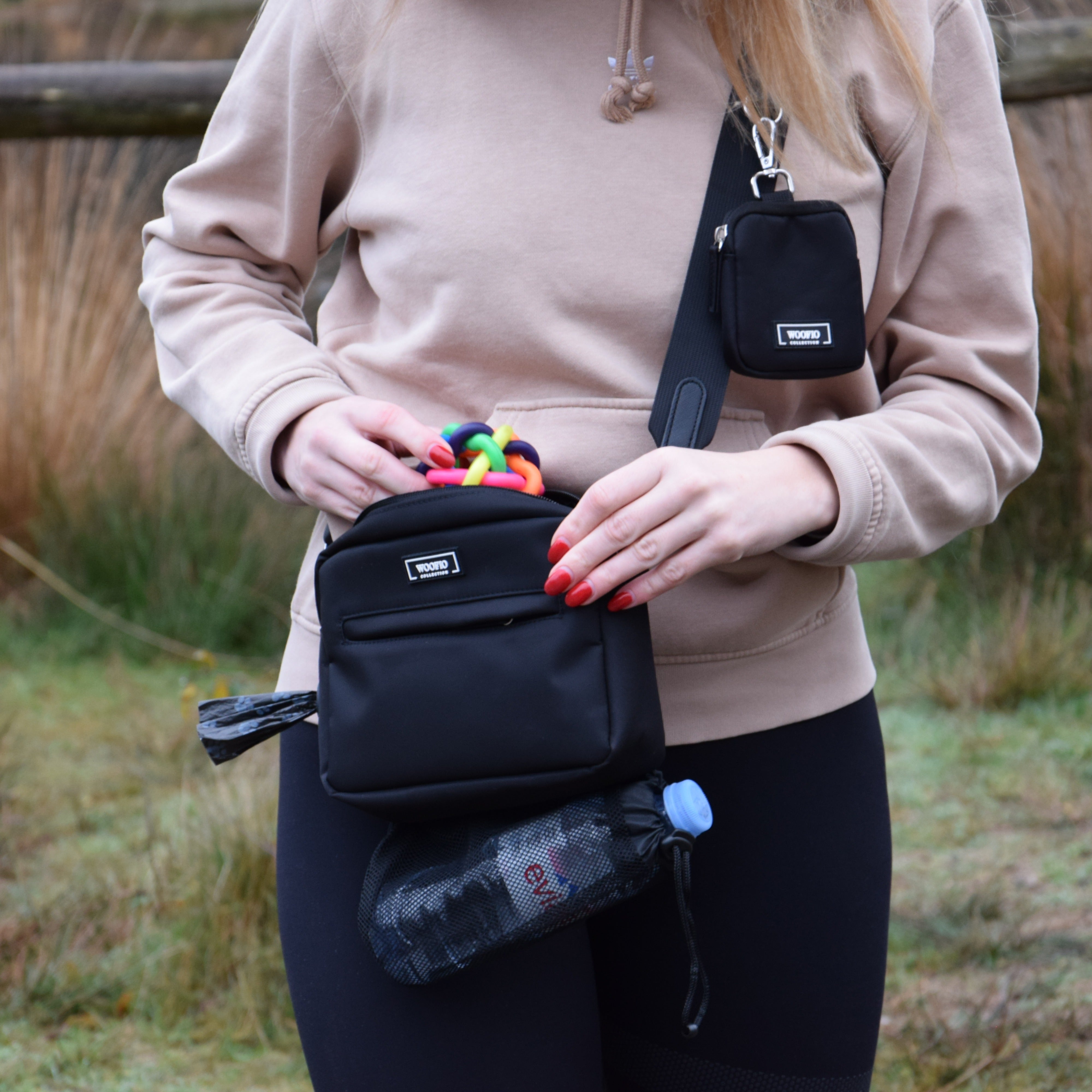 Dog Walking Bag -  Black Comfort