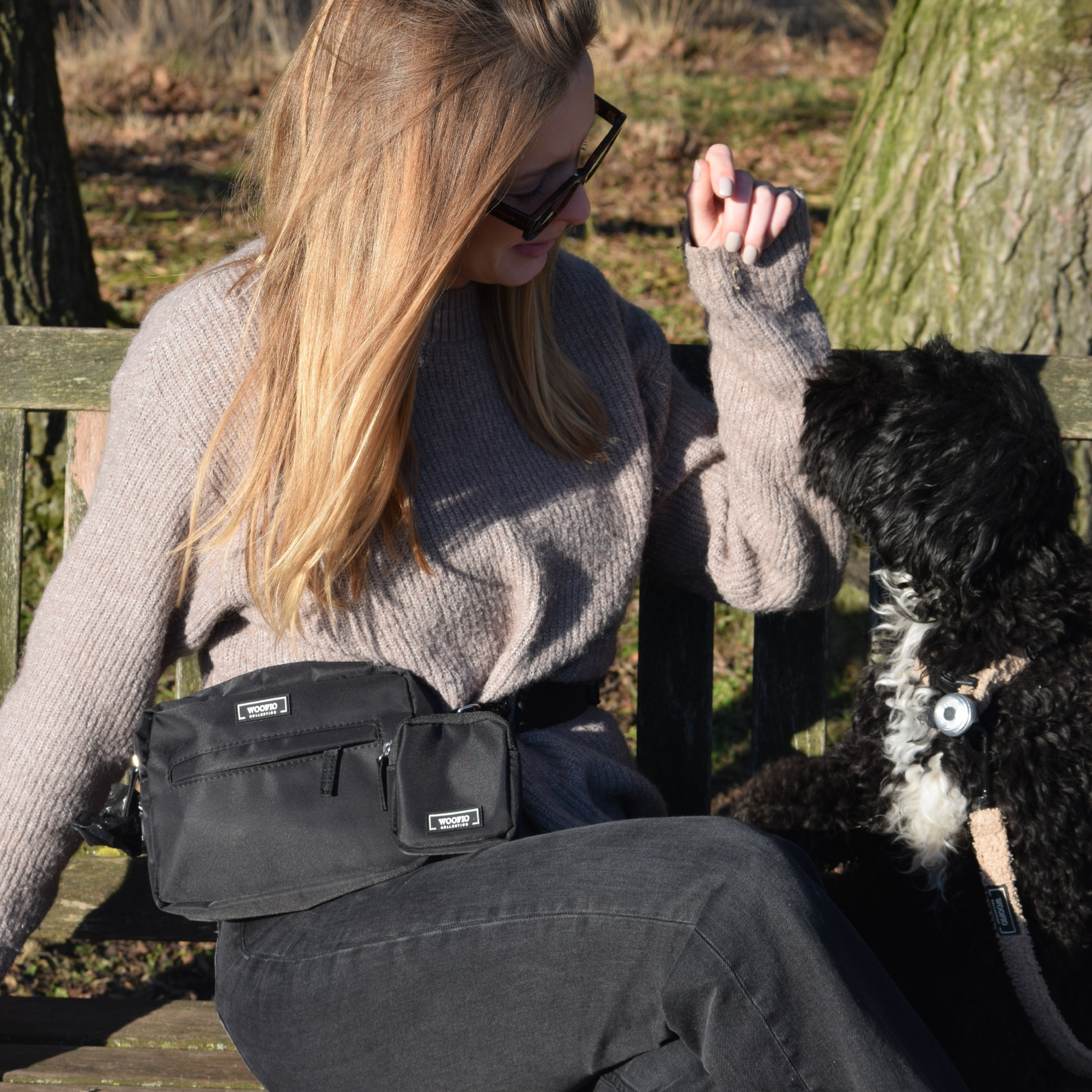 Dog Walking Bag -  Black Hip
