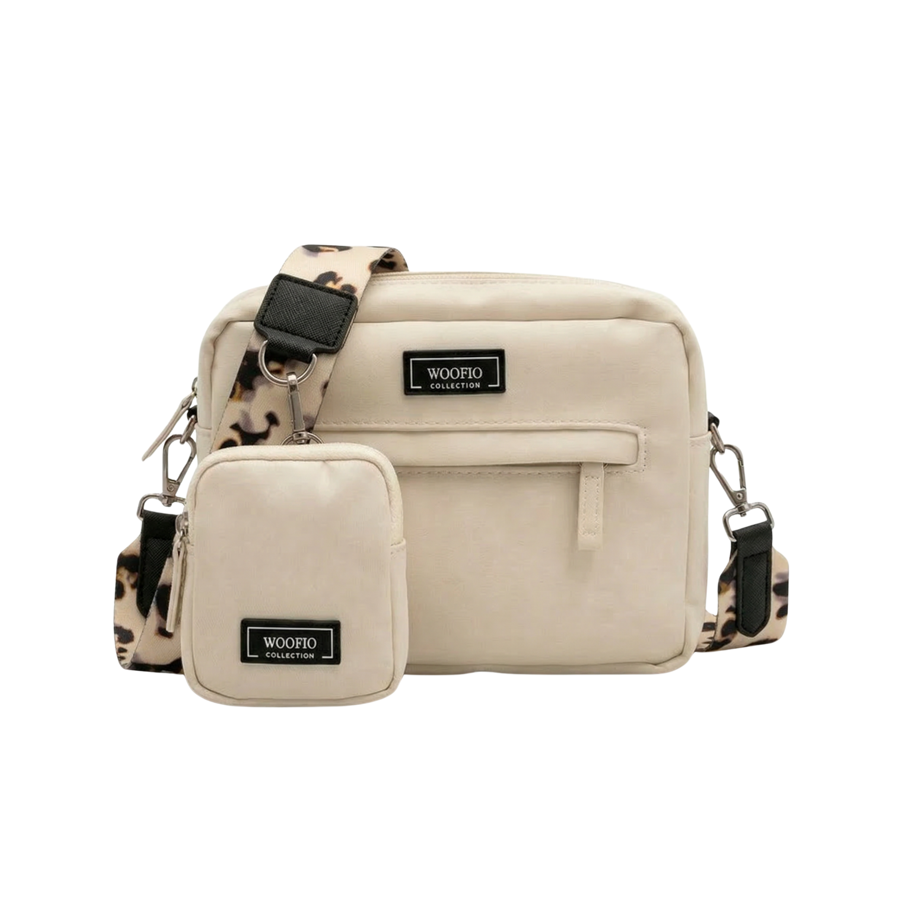 Dog Walking Bag - Beige Print